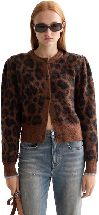 Produktbild Scotch & Soda Fuzzy Jacquard Weste, Peace Leopard, Regular Fit (L)