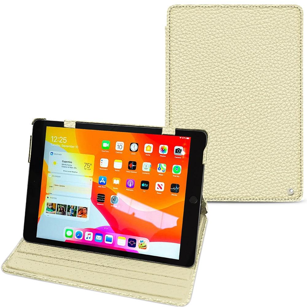 Noreve Lederschutzhülle horizontal (iPad 10.2 2019), Tablet Hülle, Weiss