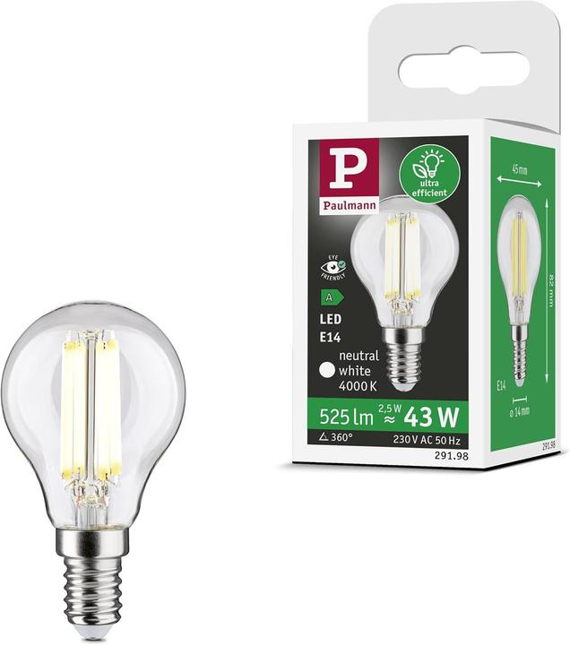 Produktbild Paulmann Tropfen Eco-Line Filament (E14, 525 lm, 1x)
