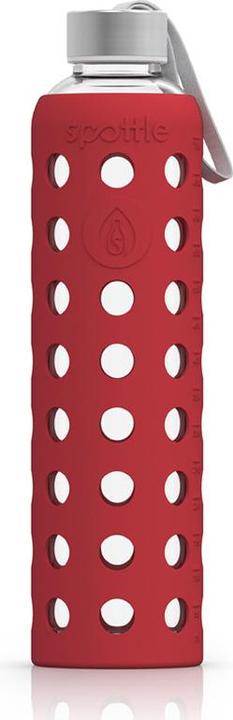 Actual product image Spottle Glass Bottle with Silicone Sleeve Red 750ml (0.75 l)