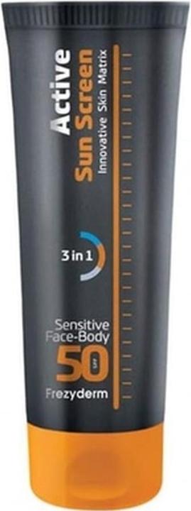 Image du produit Frezyderm Écran solaire actif sensible visage-corps SPF50+ 150ml (Crème solaire visage, SPF 50, 150 ml, 0.15 g)