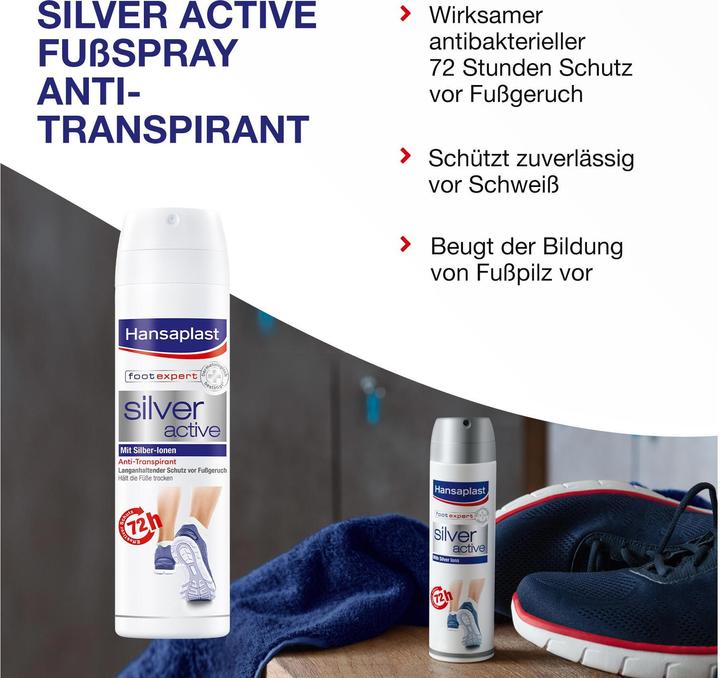 Image du produit Hansaplast Fussspray Silver Active (Déodorants & poudre pour les pieds, 150 ml)