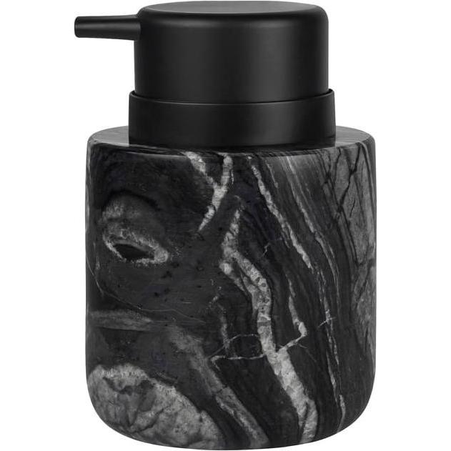 Mette Ditmer, Seifenspender + Seifenschale, MARBLE dispenser, low - Black