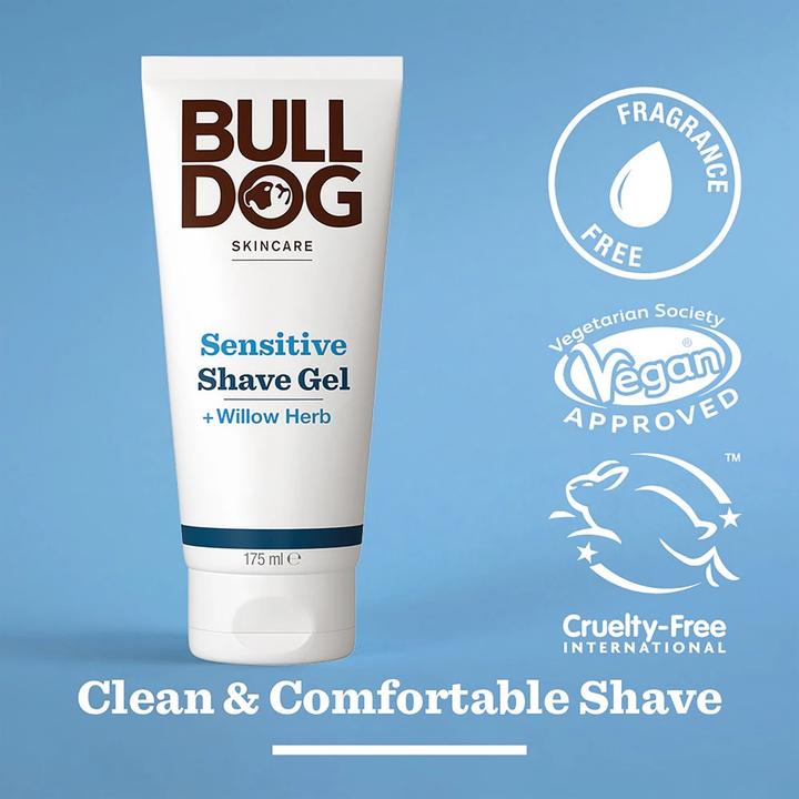 Produktbild Bulldog Sensitiv e shaving gel (Shave Gel + Willow Herb) 175 ml (Aftershave Gel, 175 ml)