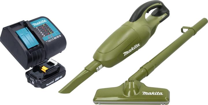 Produktbild Makita DCL 180 SAO Akku Staubsauger 18 V 0,65 l Olive Outdoor Adventure Serie + 1x Akku 2,0 Ah +
