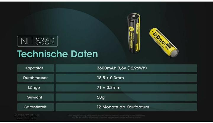 Immagine prodotto Nitecore Presa Per Batteria Agli Ioni Di Litio Da 3,6v