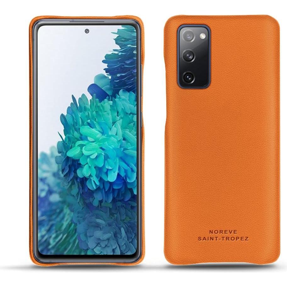 Noreve Lederschutzhülle (Samsung Galaxy S20 FE), Smartphone Hülle, Orange