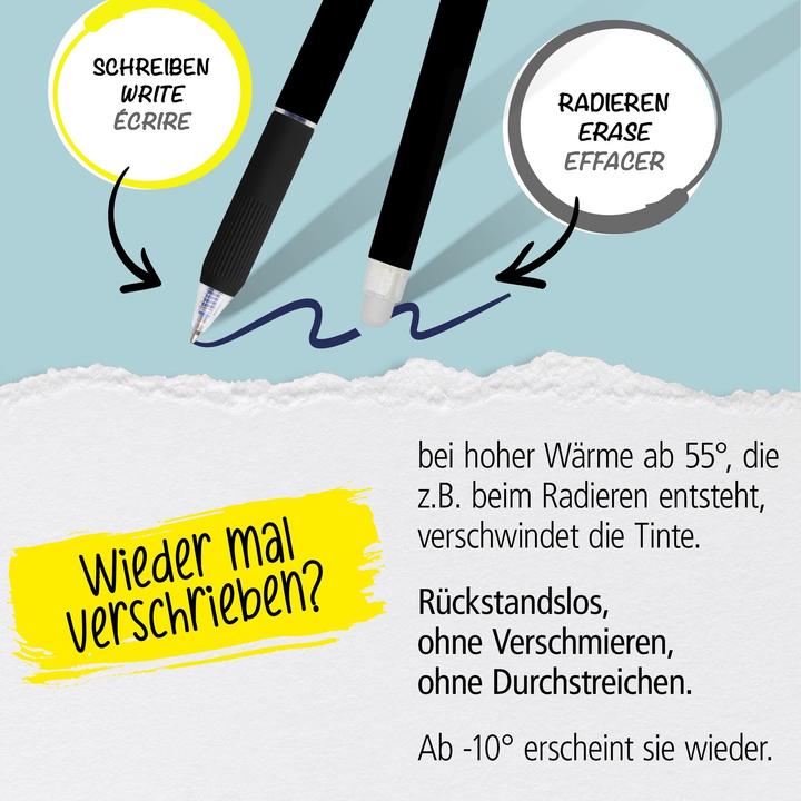 Image du produit Online 12er Pack Gel-Mine magiXX L radierbar, schwarz (Mine de gel, Noir, 0.70 mm)