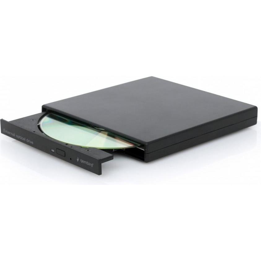 Gembird DVD-USB-04 (Masterizzatore DVD, Masterizzatore CD), Unità disco ottico, Nero