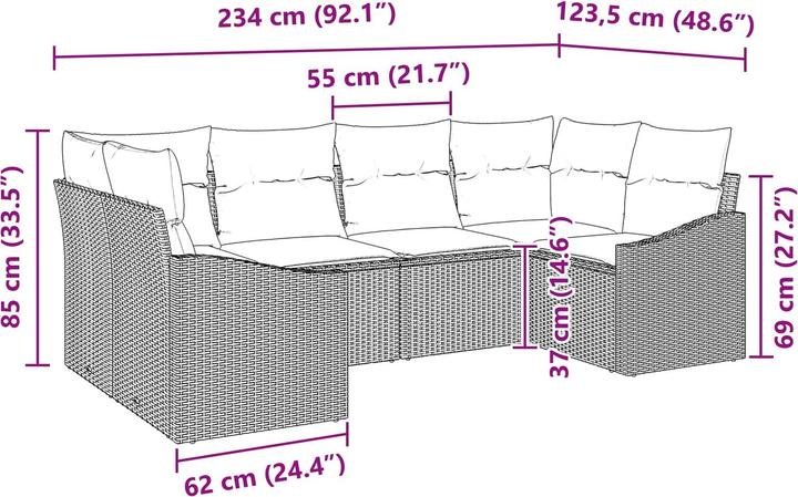 Produktbild vidaXL Gartensofa-set
