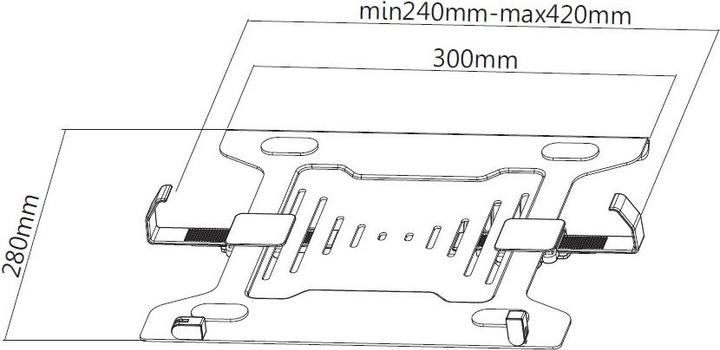 Actual product image equip VESA Notebook Holder
