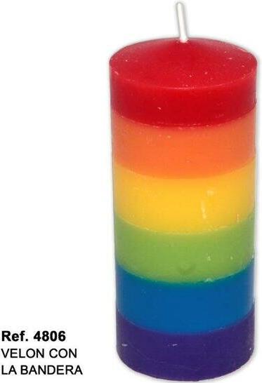 Actual product image ? Large Candle With Lgbt Flag