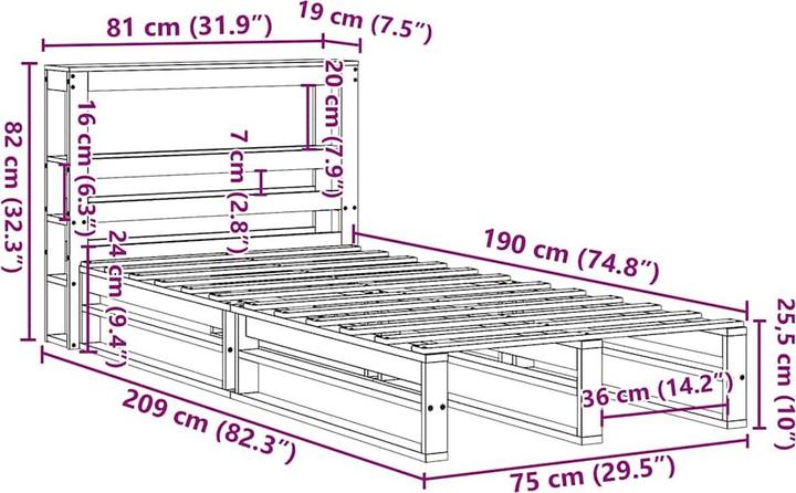 Image du produit vidaXL Bettrahmen (140 x 200 cm)