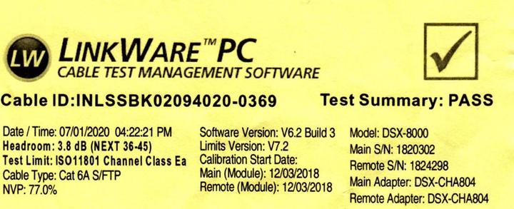 Actual product image InLine Patch cable Cat.6A, S/FTP (PiMf), 500MHz (S/FTP, CAT6a, 0.50 m)