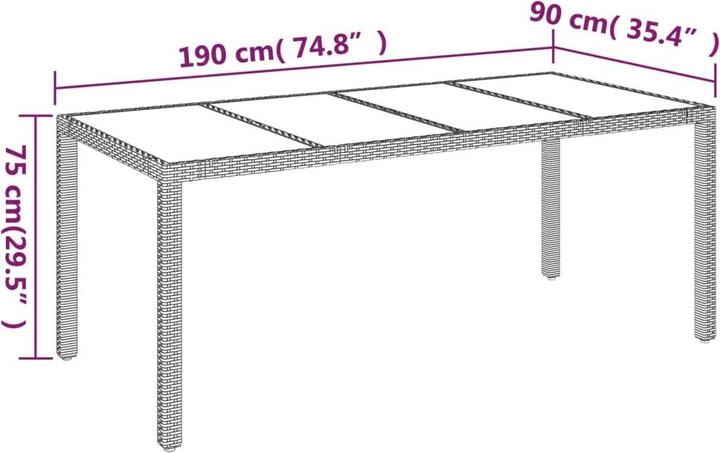 Produktbild vidaXL Garten Essgruppe