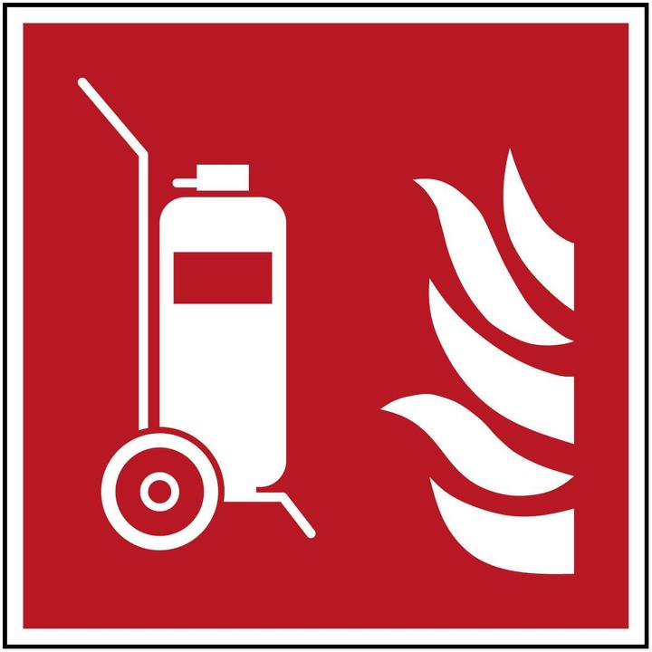 Produktbild Brady ISO-Sicherheitsschild - Feuerlöscher auf Rädern