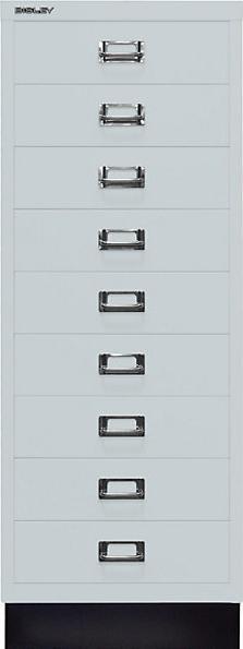 Actual product image Bisley MultiDrawer™ 39 series, with plinth, A3, 9 drawers, light grey, black. (34.90 x 43.20 x 94 cm)