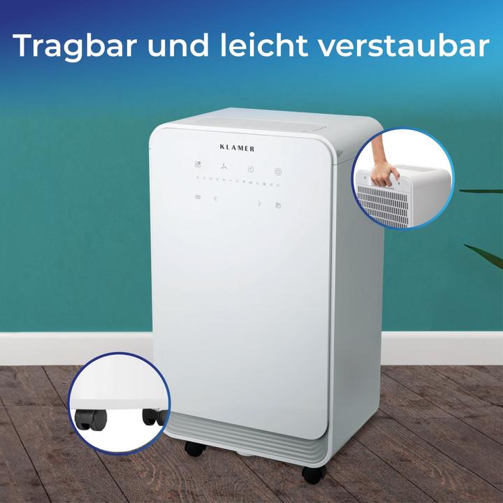 Actual product image KLAMER Luftentfeuchter 12L (30 m², 12 l/24h)