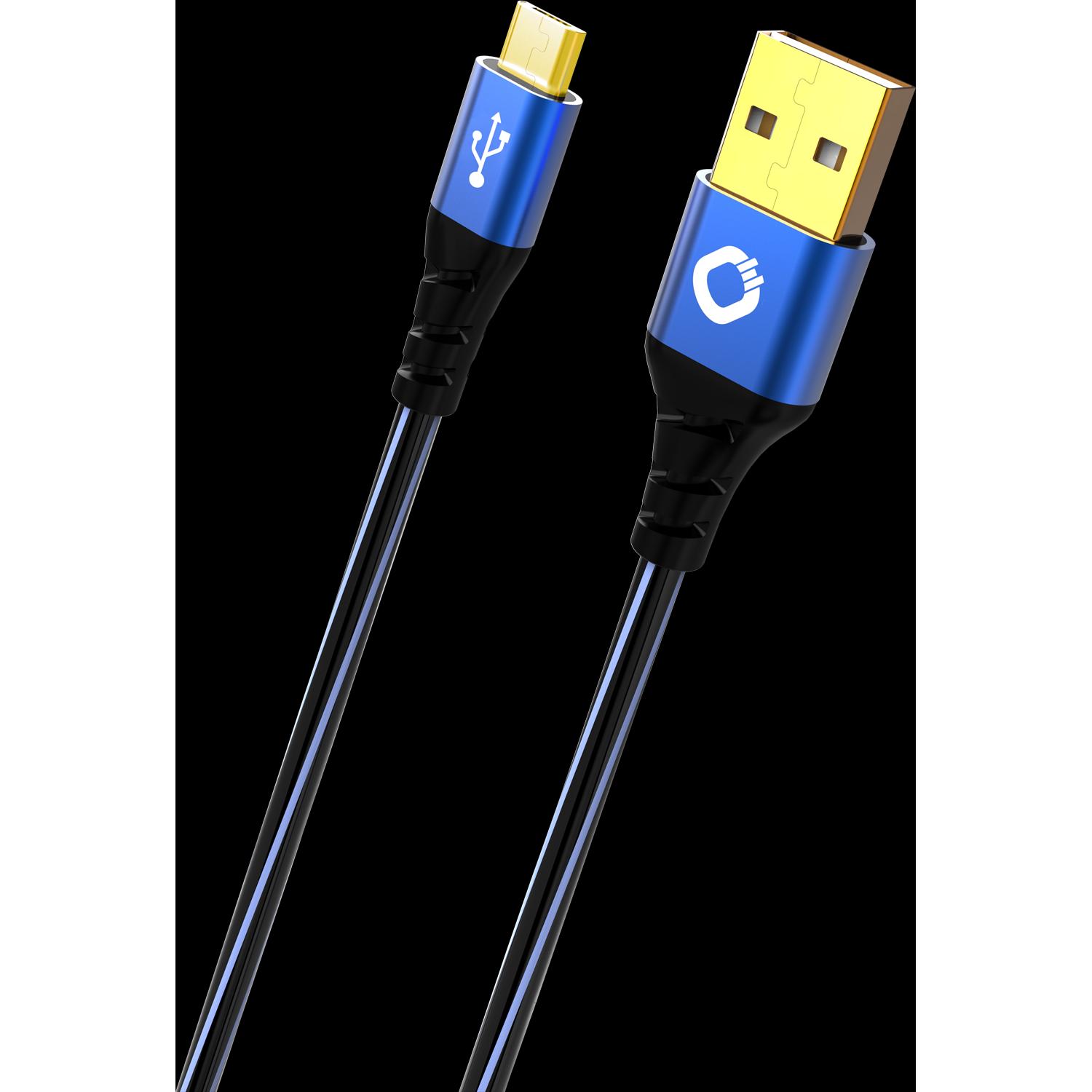 Thumbnail - Oehlbach USB 2.0 Anschlusskabel (1x Stecker A 1x Micro B) 3.00 m vergoldete Steckkontakte Plus (3 m, USB 2.0), USB Kabel
