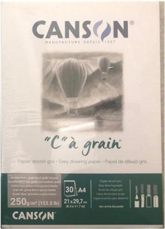 Produktbild Canson Pastellblock C' à grain grau (A4, Kariert)