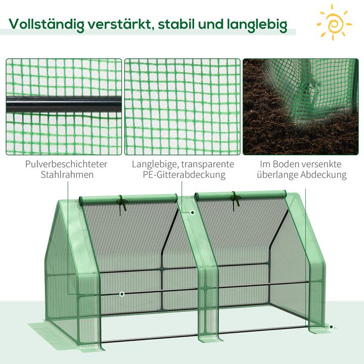 Actual product image Outsunny Greenhouse with plug-in system Structure
