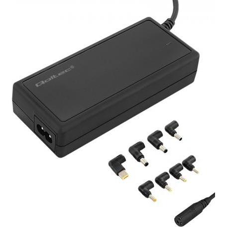 Qoltec 50012 mobile device charger (90 W), Notebook Netzteil, Schwarz