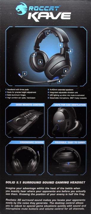 Produktbild Roccat Kave Solid 5.1 Gaming Headset (Kabelgebunden)
