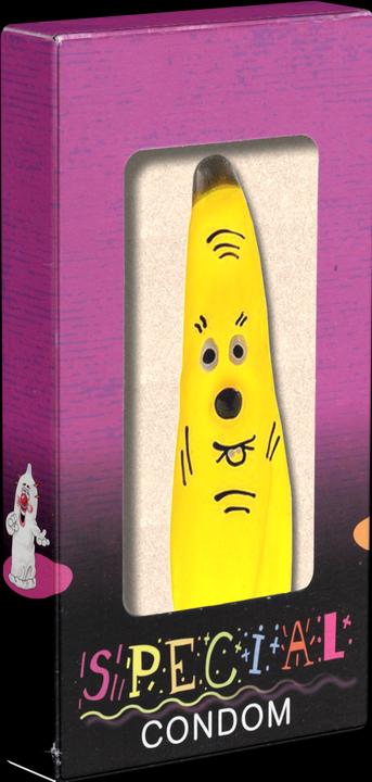 Produktbild Condomerie Handbemaltes XL Bananen-Scherzkondom - Naturkautschuk (1 Stk.)