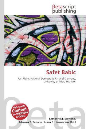 Produktbild Safet Babic (Englisch, Lambert M. Surhone, Mariam T. Tennoe, Susan F. Henssonow, 2010)