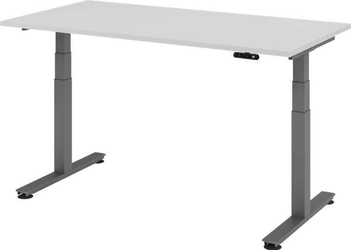 Hammerbacher Bureau assis/debout el.160x80cm gris (160 x 80 cm)