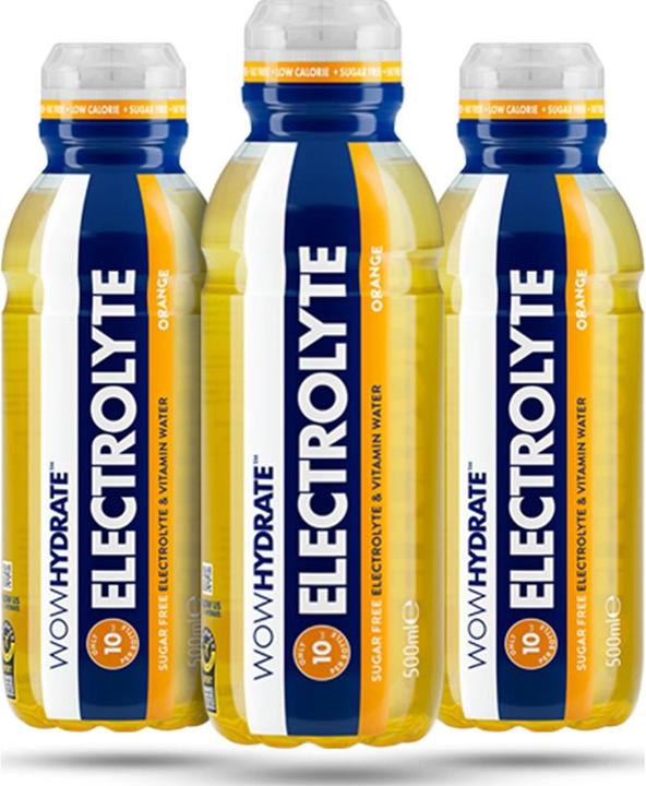 Image du produit Wow Hydrate Eau électrolytique (12 x 500ml) (Orange, 12 x)