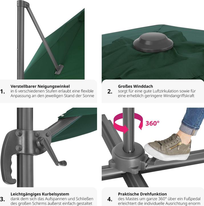 Produktbild tectake Ampelschirm (3 m)