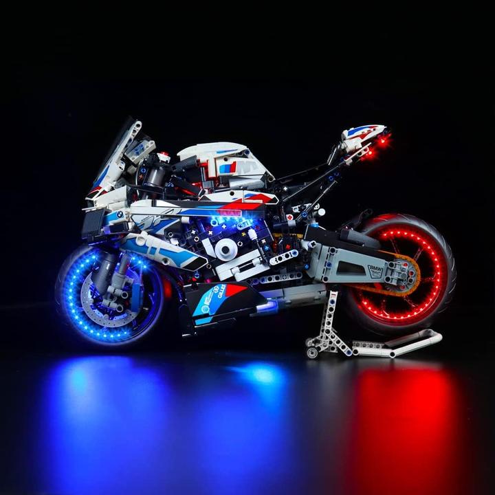 Produktbild BrickBling LED Licht Set für LEGO BMW: Motorrad M 1000 RR (42130) inkl. Fernbedienung