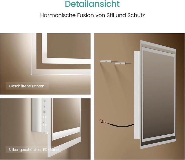 Emke LED Badspiegel (80 x 60 cm)
