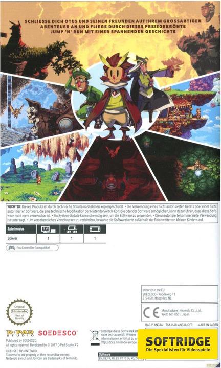 Immagine prodotto Owlboy (Switch, Multilingue)