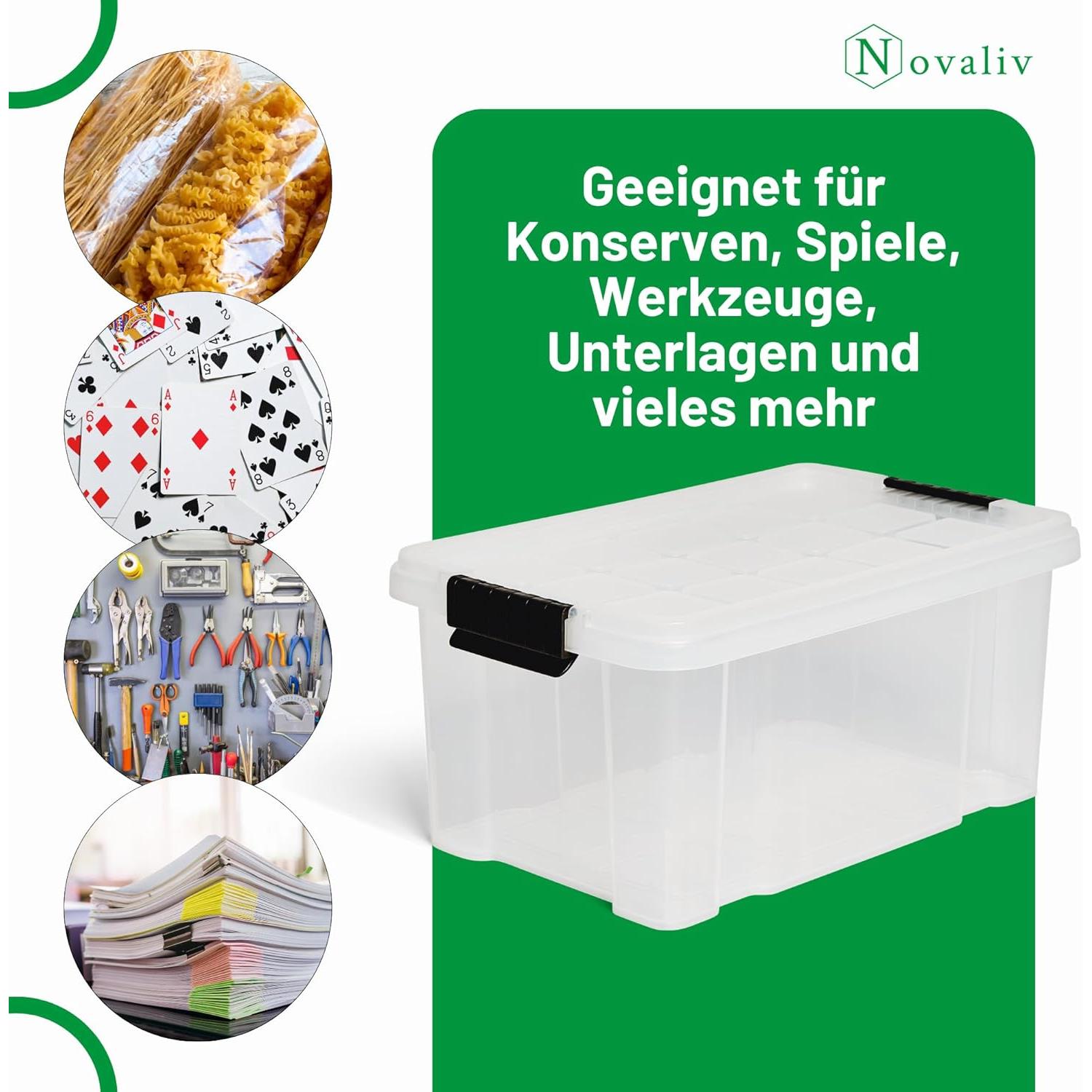 Novaliv Aardappelopbergdoos, groot, 9 liter, wit, aardappelbox, groentebox, stapelbaar, uienbox, aardappelmand, fruitcontainer, aardappelkist, uien, opslag, vershouddoos, wortel