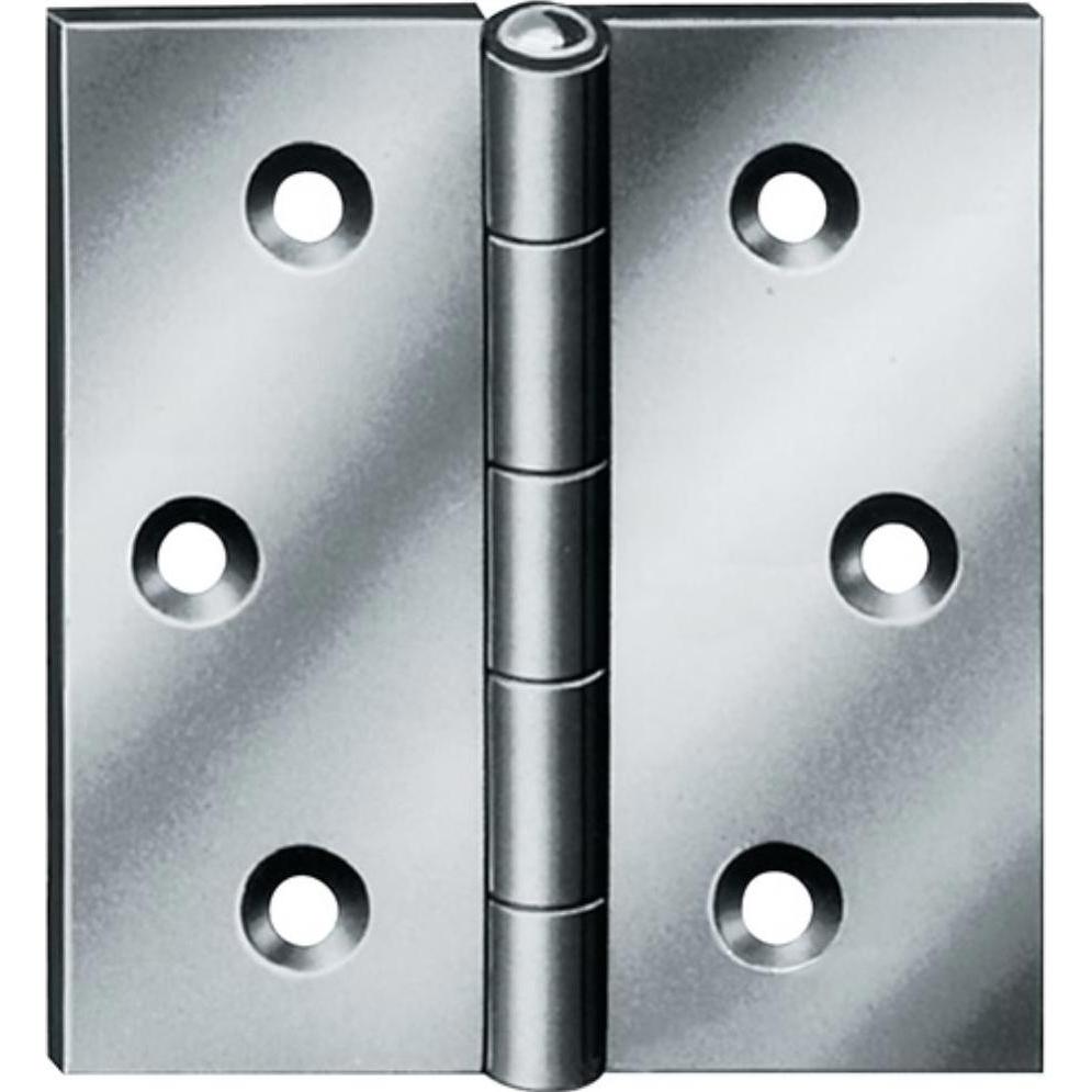 Vormann, Türbeschlag + Scharnier, Scharnier Höhe 100 mm Breite 100 mm Stärke 1,6 mm Stahl blau verzinkt gerollt, käntig