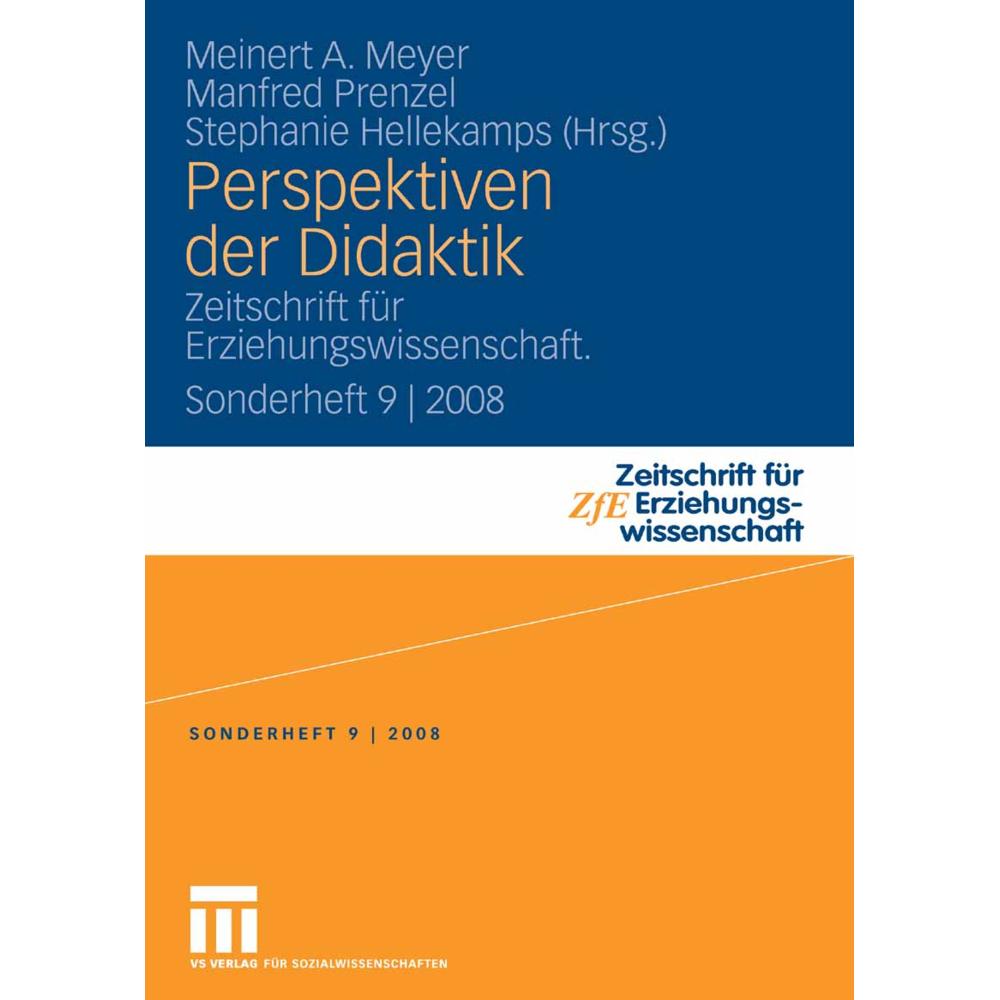 Perspektiven der Didaktik, Fachbücher von Meinert A. Meyer, Manfred Prenzel, Stephanie Hellekamps