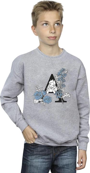 Actual product image Disney Boys Alice In Wonderland Letter A Sweatshirt (116)