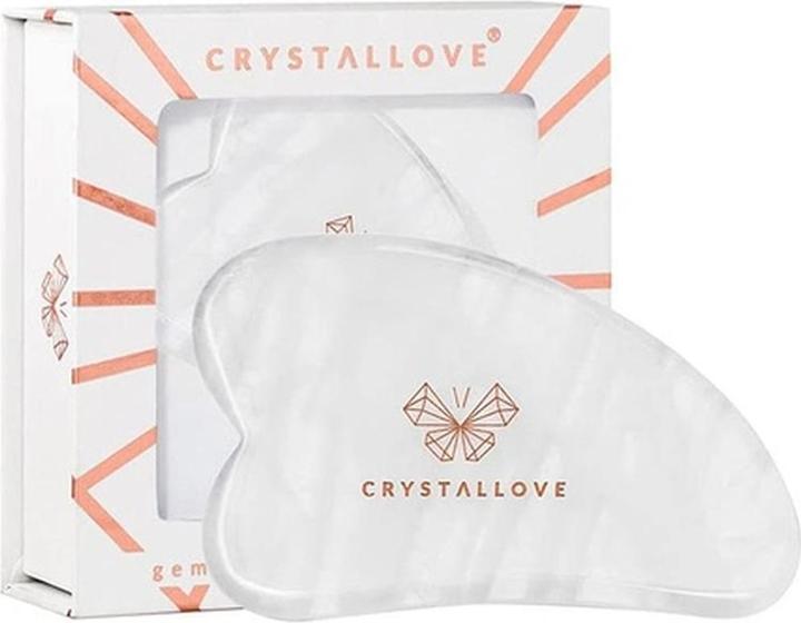 Actual product image Crystallove Clear Quartz Gua Sha Plate