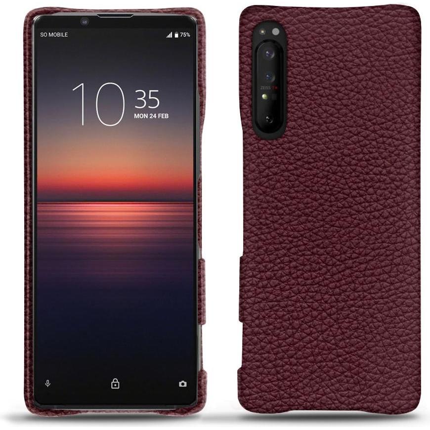 Noreve Lederschutzhülle (Sony Xperia 1 II), Smartphone Hülle, Violett
