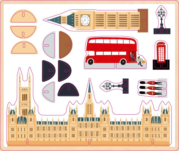 Produktbild National Geographic Box-Set London. Baue deine Mini-Stadt (Deutsch, White Star Kids, Laura Re, Qontent, 2024)