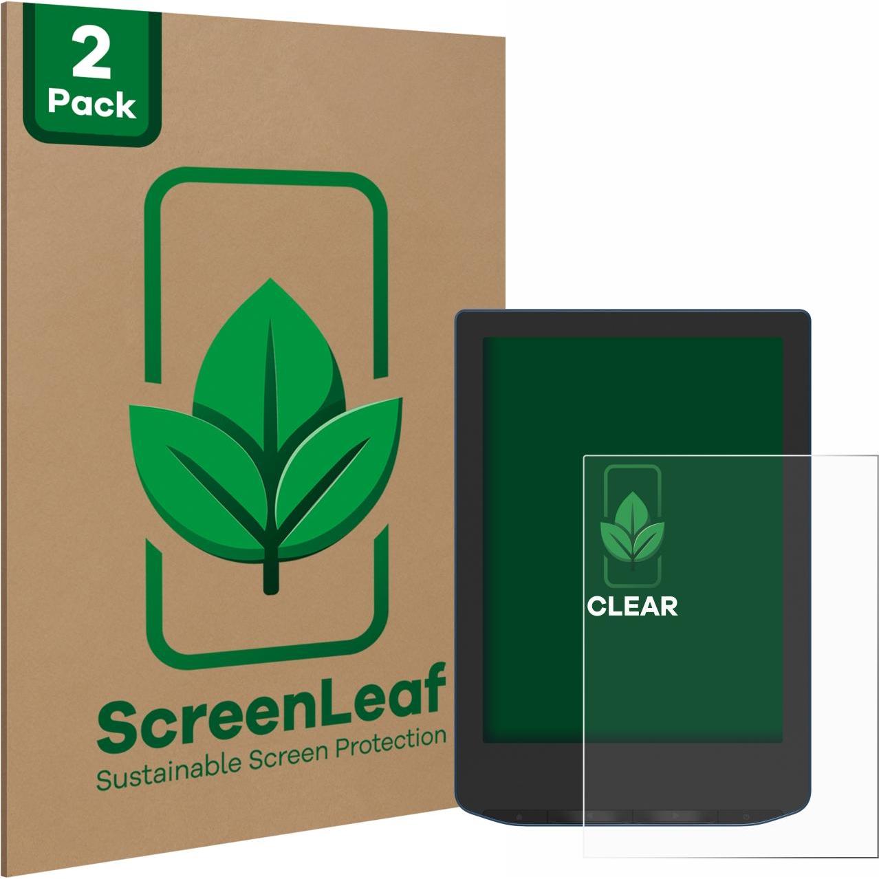 ScreenLeaf Schutzfolie nachhaltiger Displayschutz Display Schutz Folie Klar Transparent, eReader Zubehör, Transparent