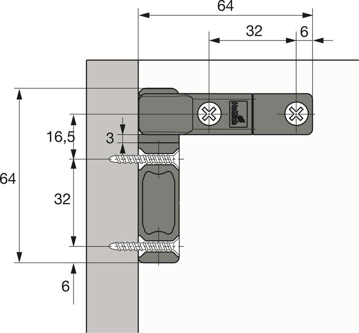 Actual product image Hettich Multi-Clip (Suspension connector, 1 pcs.)