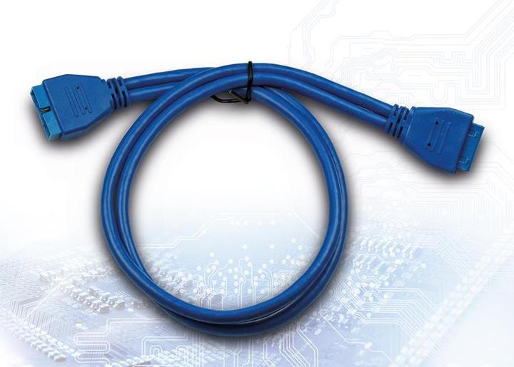 Image du produit Intertech Inter-Tech Câble 1x USB3.0M 20PIN -> 1x USB3.0 F 20 Pin 0,5m (0.50 m, USB 3.2 Gen 1)