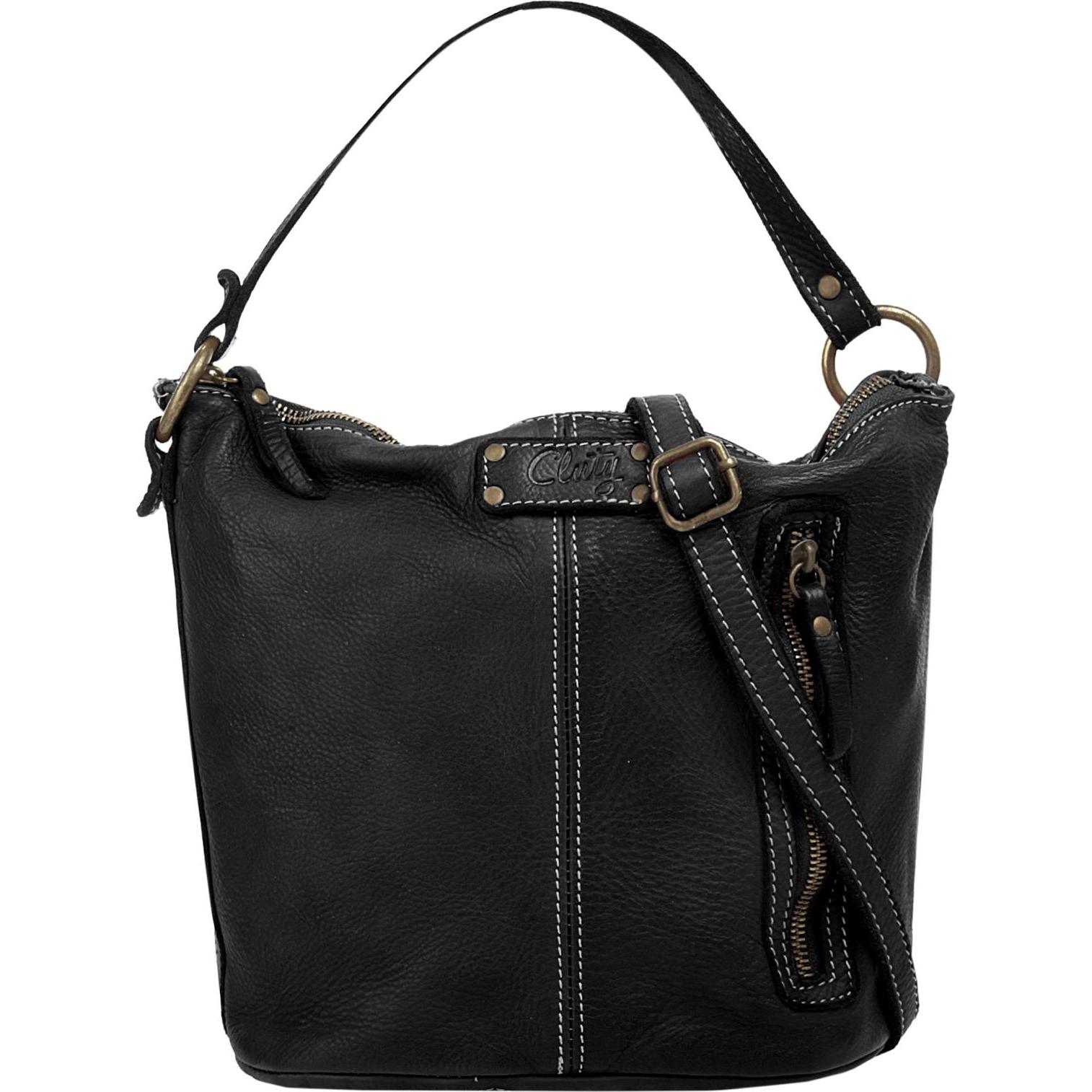 Cluty, Handtasche, Umhängetasche, Schwarz
