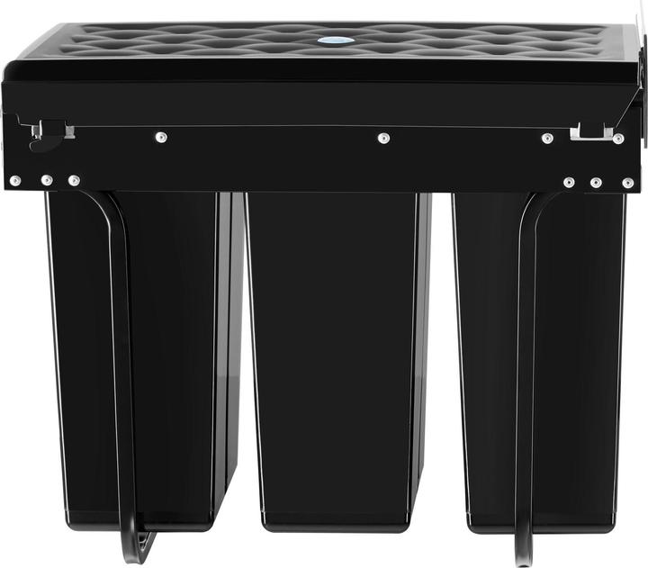 Actual product image tectake Abfallsammler Ashlyn, 3-fach Trennung, 30L, Teleskopschienen (30 l)