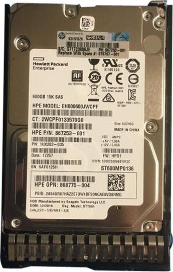 Produktbild HPE 600GB SAS 12G 15K SFF SC HDD (0.60 TB, 2.5")