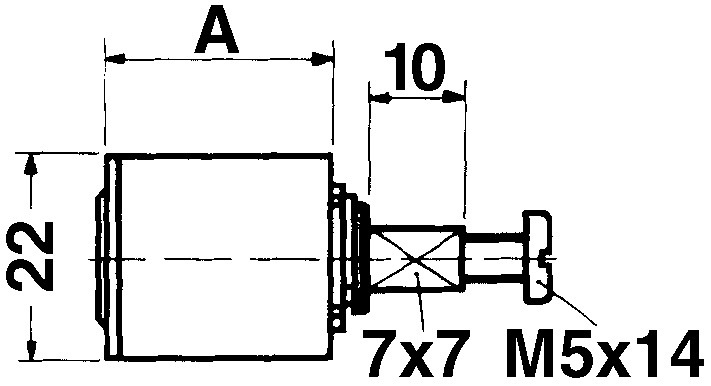 Actual product image Kaba Furniture cylinder 8 type 1057 (Cylinder key)