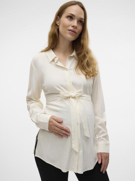 Actual product image Mamalicious Normal geschnitten Hemdkragen Ärmelbündchen mit Knopf Schmale Ärmel Hemd Hemd (L)